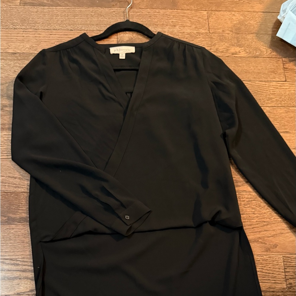 Philosophy Elegant Black Long Sleeve Top